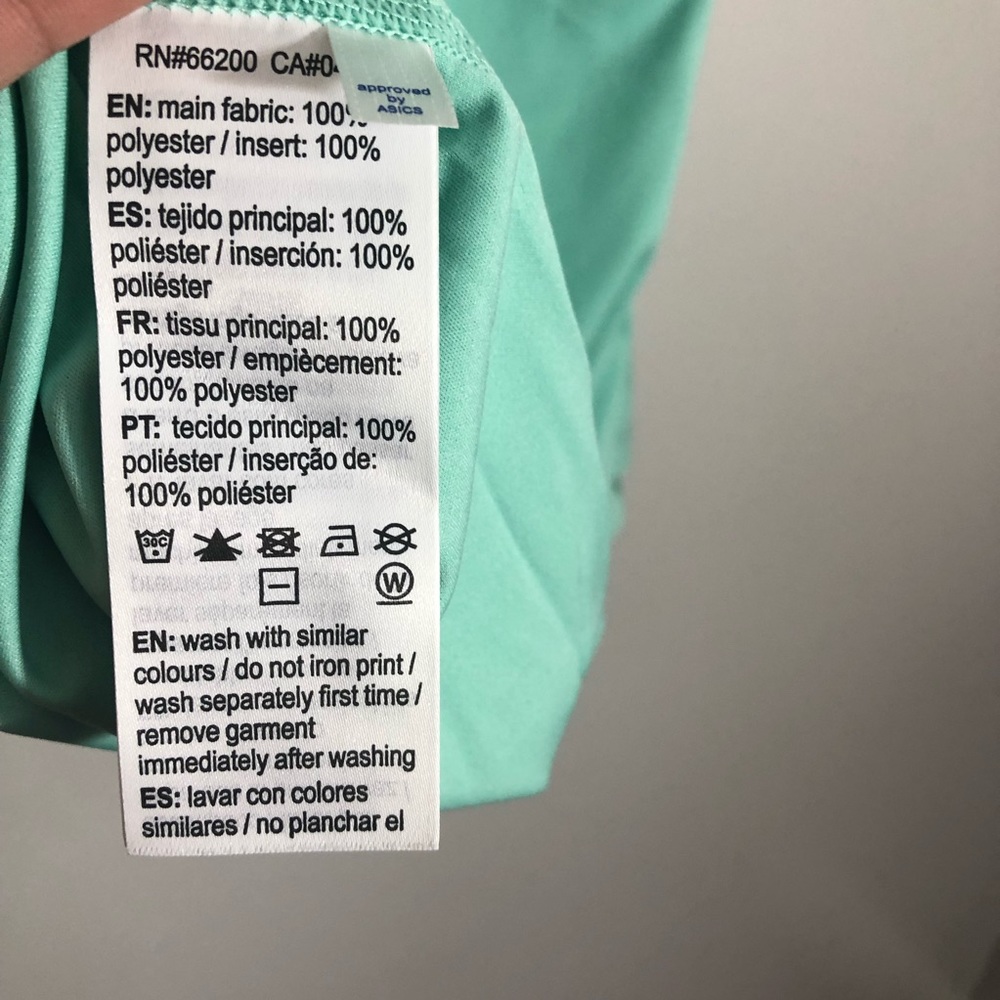 ASICS bluish green “loose” Razorback tank - Picture 5 of 5